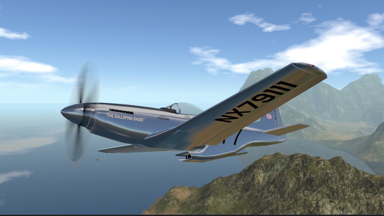 SimplePlanes | North American P-51D Mustang Race 77 "The Galloping Ghost"