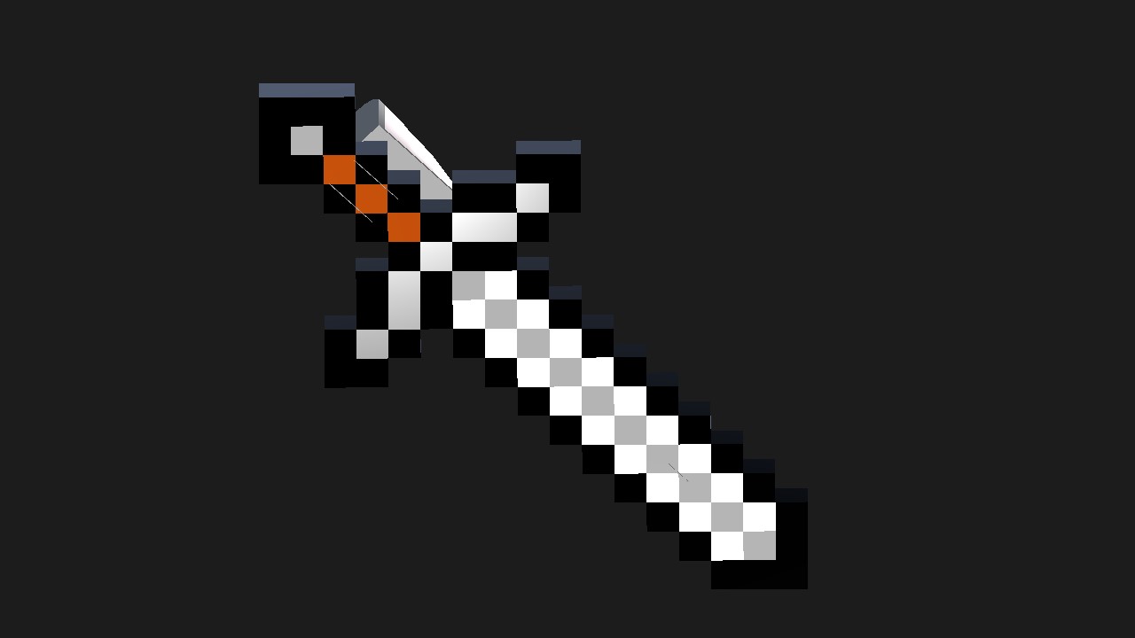 minecraft iron sword pixel art