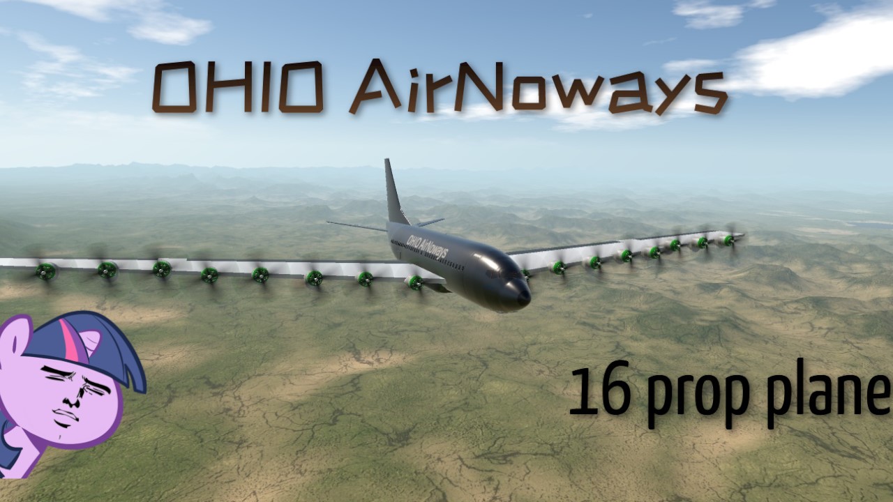 SimplePlanes OHIO AirNoways 16prop plane