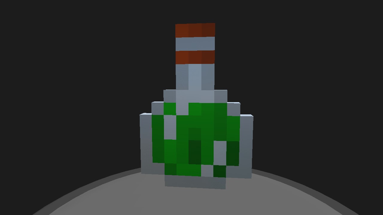 minecraft glass bottle pixel art