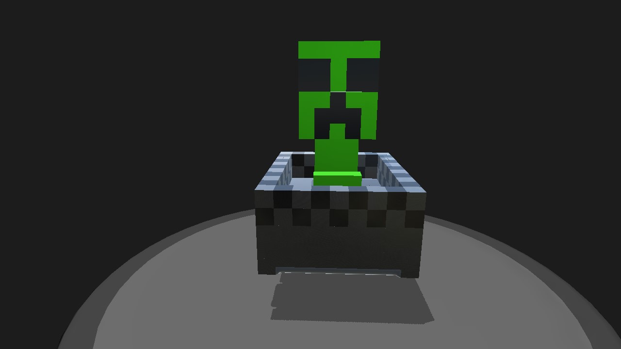 3D model Minecraft Creeper VR / AR / low-poly