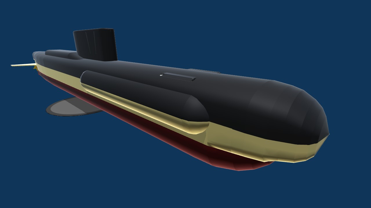 The finished model of the super secret experimental submarine B 90 Sarov 1:200 