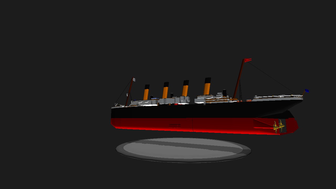 SimplePlanes | Sinking Titanic with split and funnel fixed