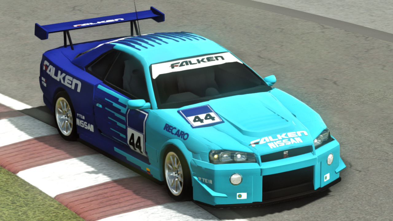 SimplePlanes | Nissan R34 FALKEN(REPAINTED)