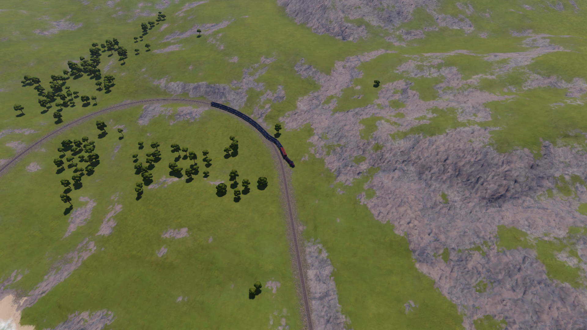 SimplePlanes The train will derail at certain curves on the map.