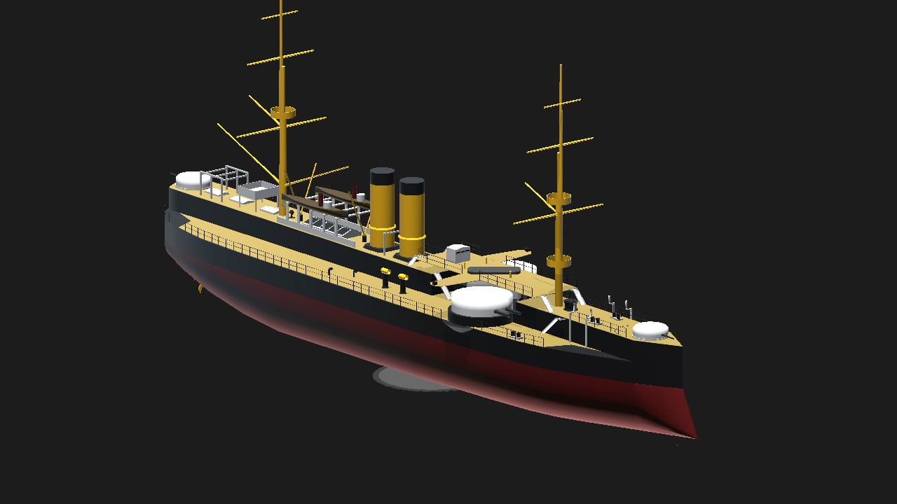 SimplePlanes | Chinese Ironclad Battleship Ding Yuen (??)