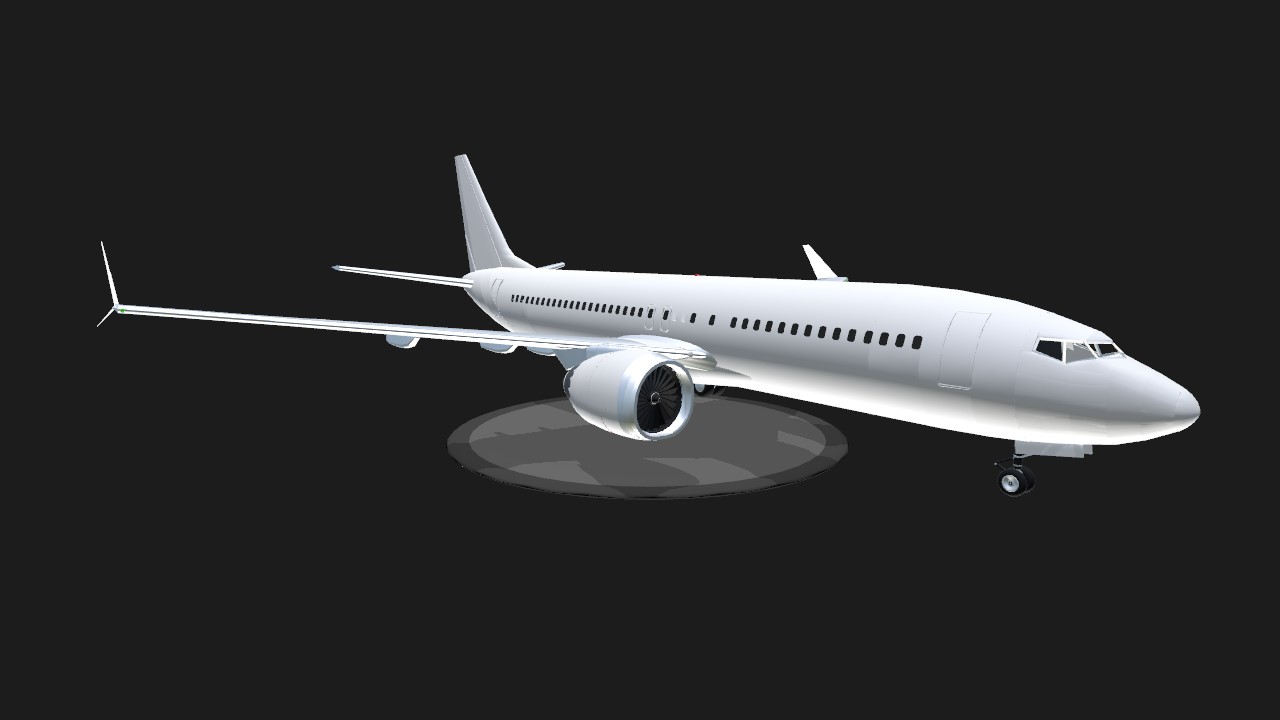 SimplePlanes | Boeing 737 Max-8 Plain White with MCAS