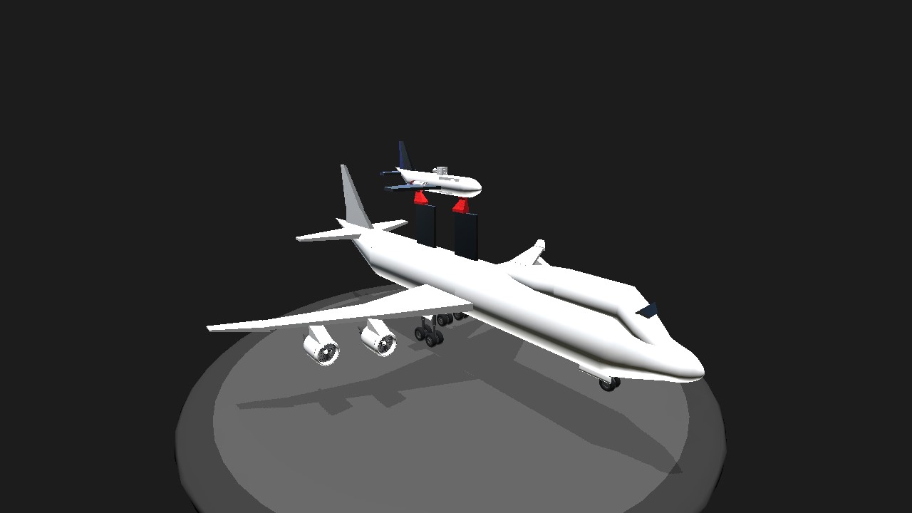 SimplePlanes | cute boeing 747 holding another mini plane