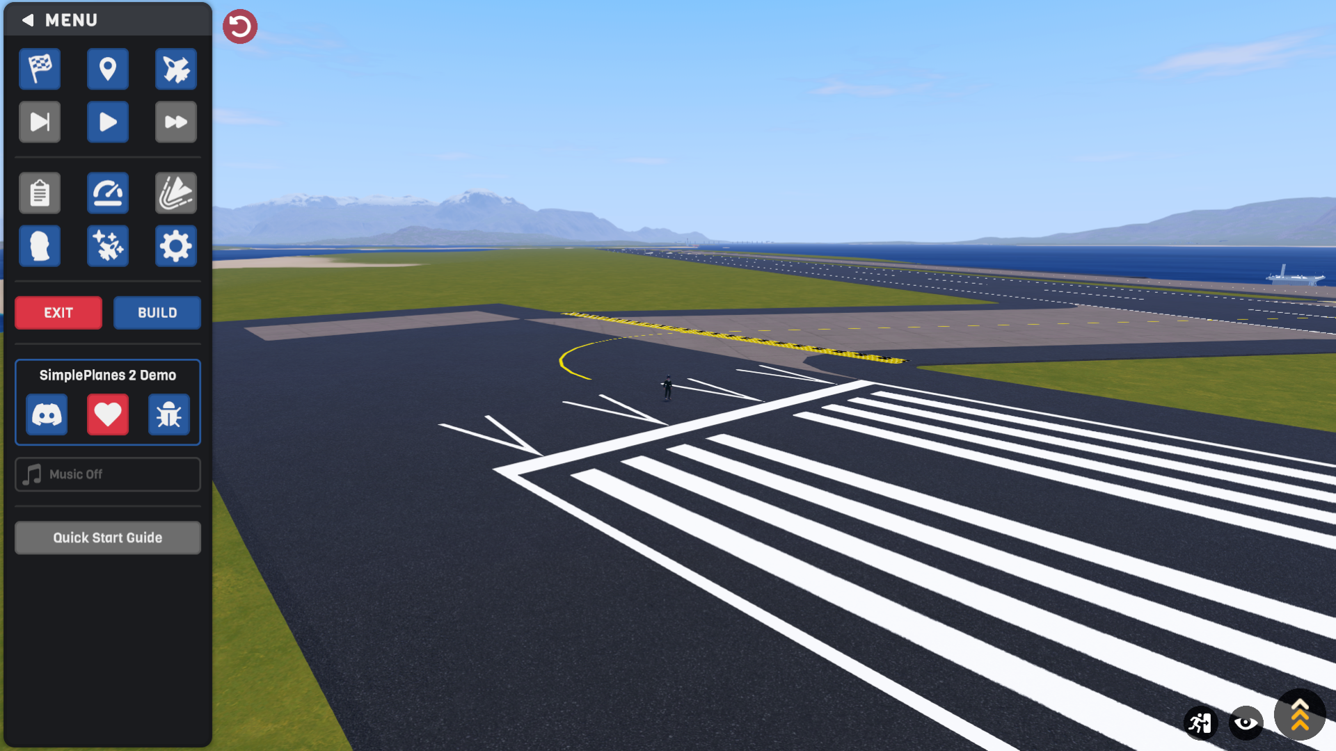 SimplePlanes Catapult button remains on screen.