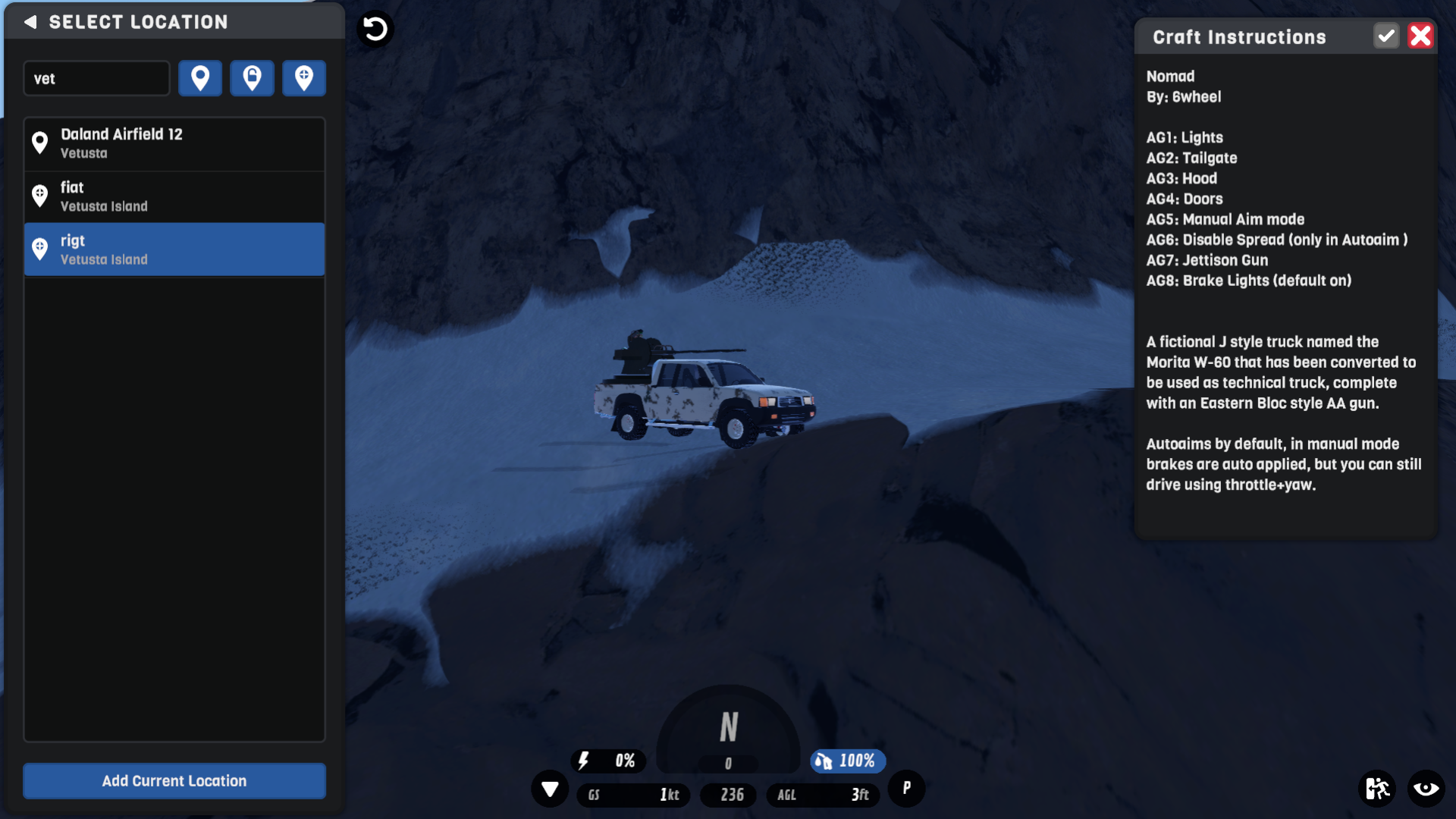 SimplePlanes Daland Airfield's spawn location island just says "Vetusta ...