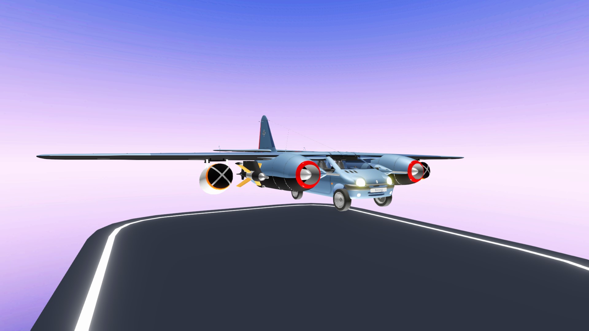 SimplePlanes | Renault Twingo mixed with Arado ar-234 (''Renault Blitz'')