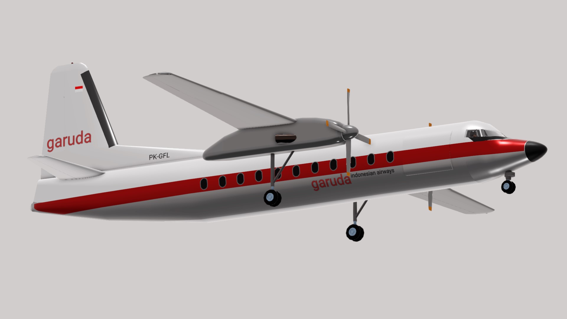 SimplePlanes | Fokker F27 Friendship (Garuda Indonesia 1969 livery)