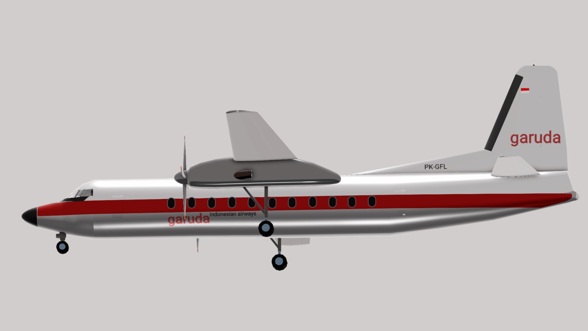 SimplePlanes | Fokker F27 Friendship (Garuda Indonesia 1969 livery)