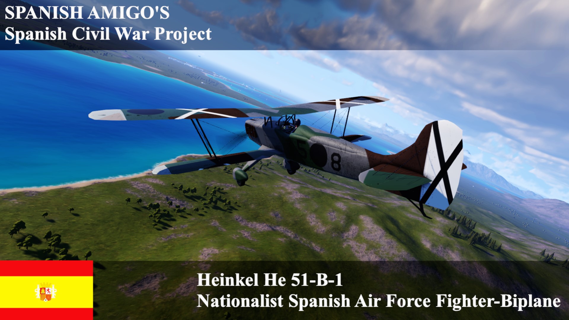 SimplePlanes | Spanish Civil War Project - Nationalist Heinkel He-51