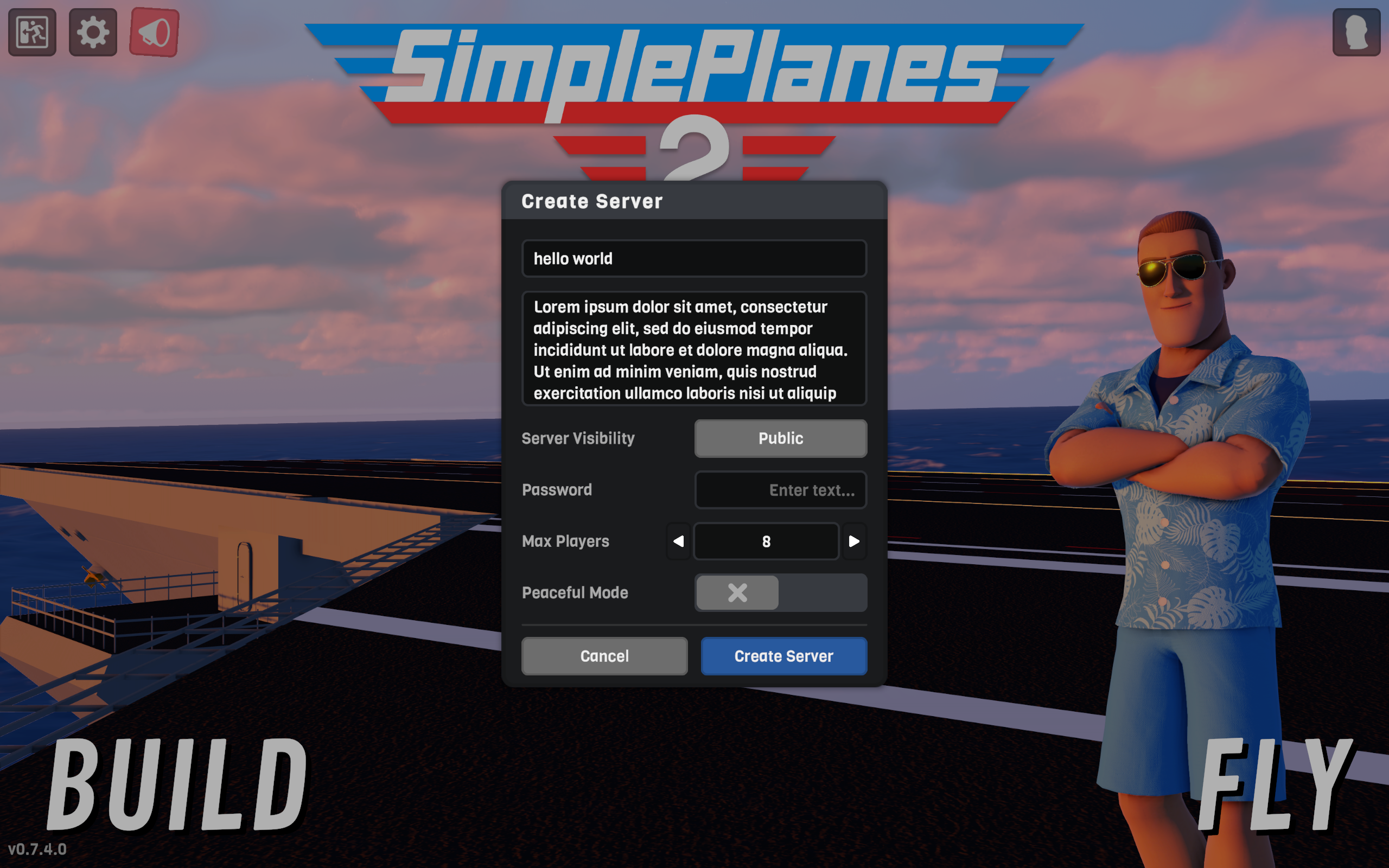 SimplePlanes | Update 0.7.4 | Server Stuff